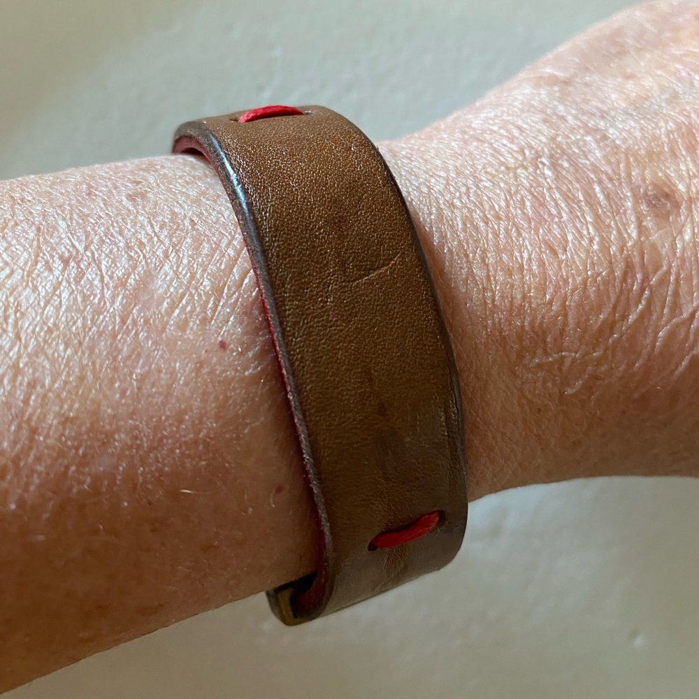 Double Leather & Brass Bracelet